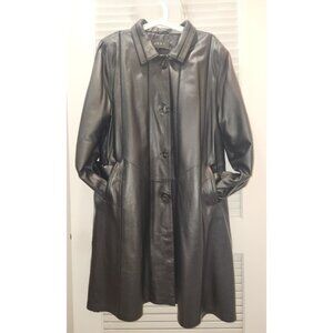 Knee length Leather Trench Coat – Never Worn